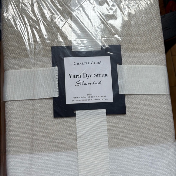 NIP Charter Club Yarn Dye Stripe Blanket